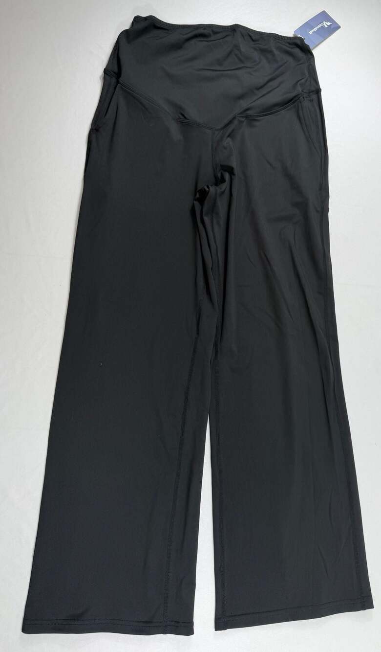 Velvelhall Women's Maternity Wide Leg Yoga Pants